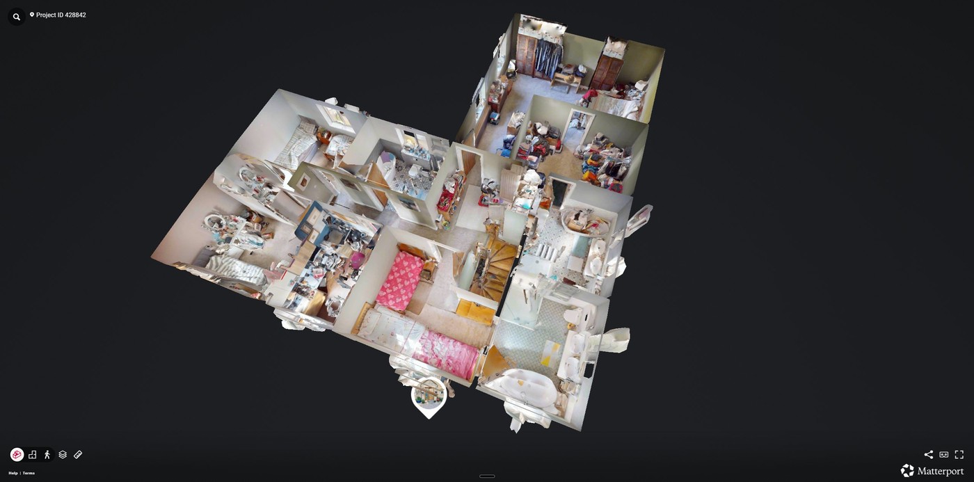 A Matterport 3D dollhouse scan of a home interior