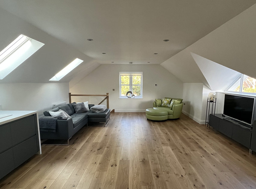Living room loft conversion