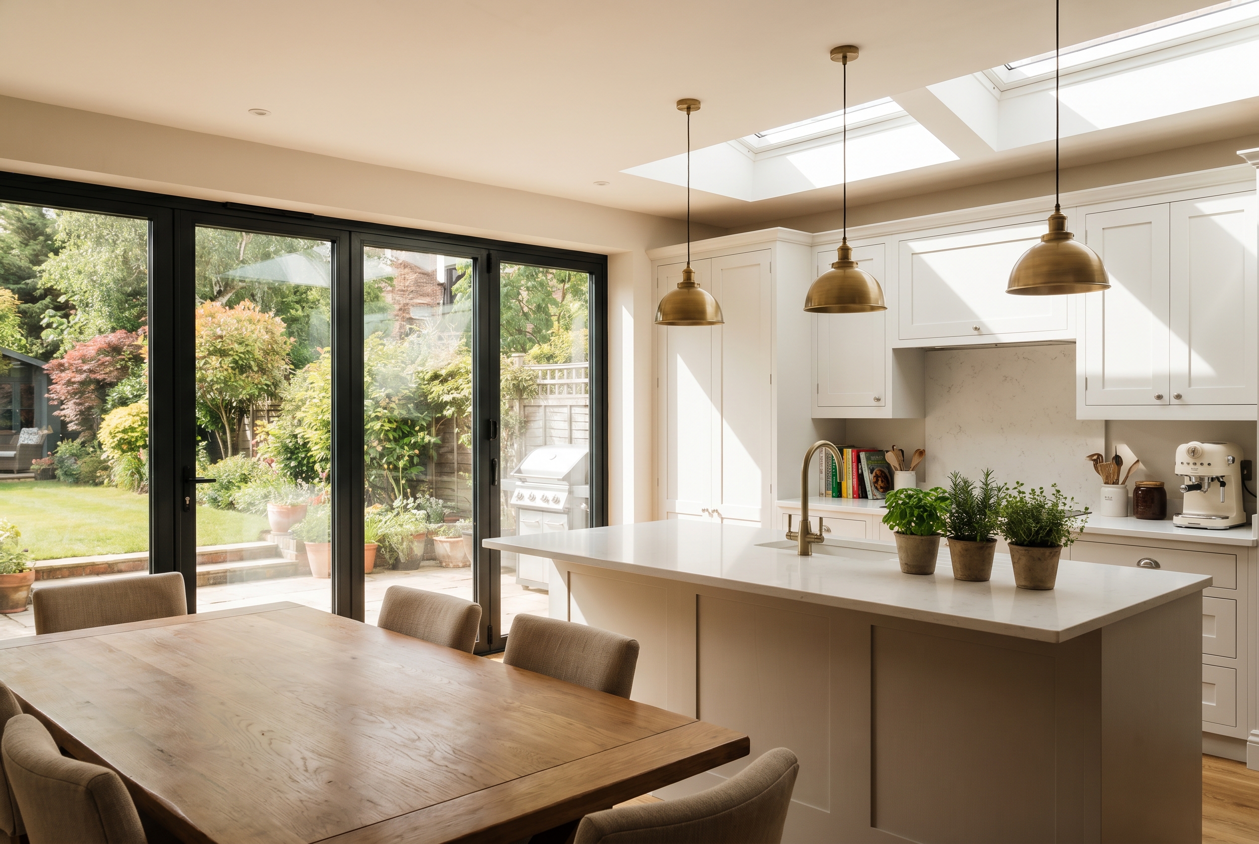 Open plan kitchen extension interior