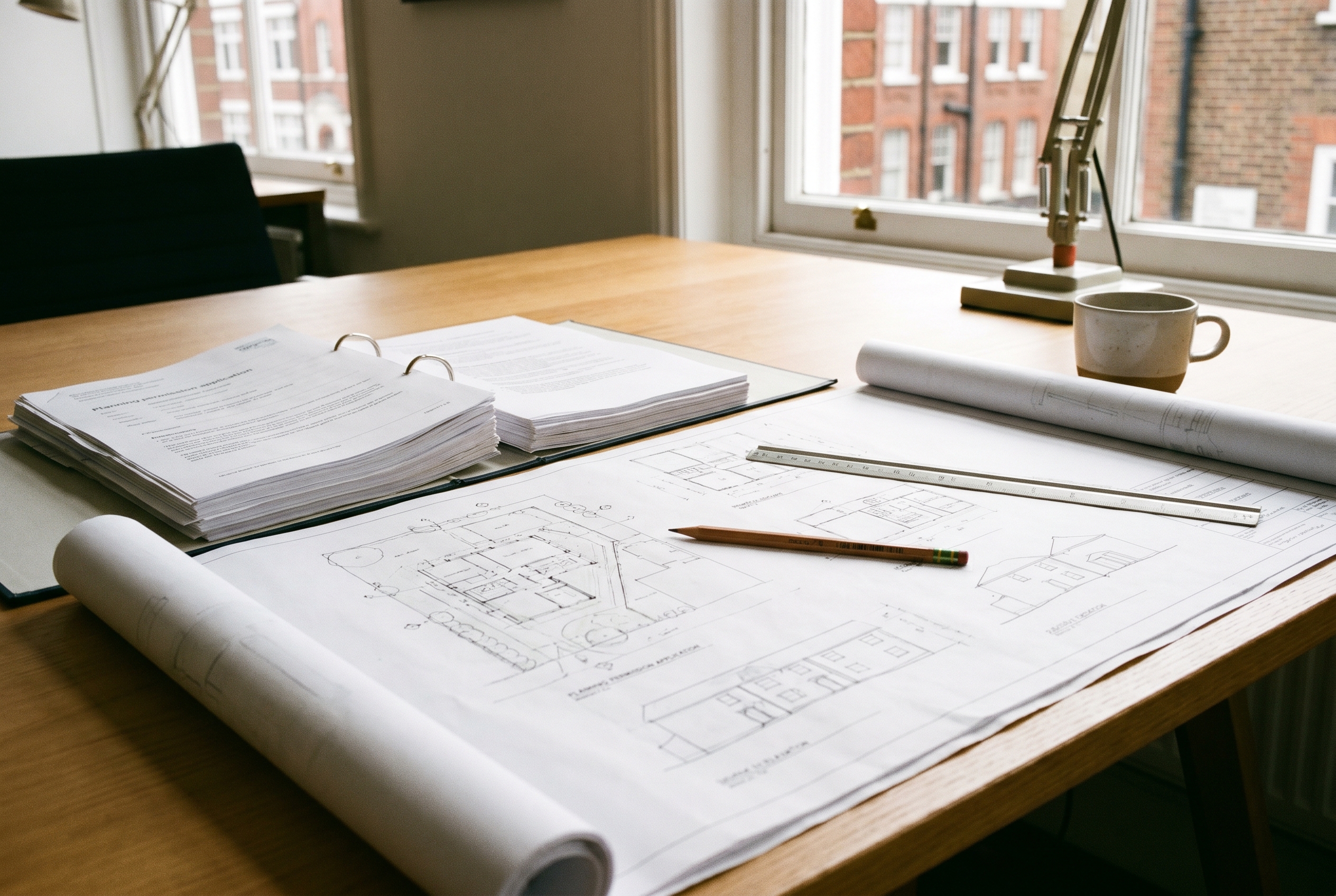 Architectural drawings for planning permission extension application